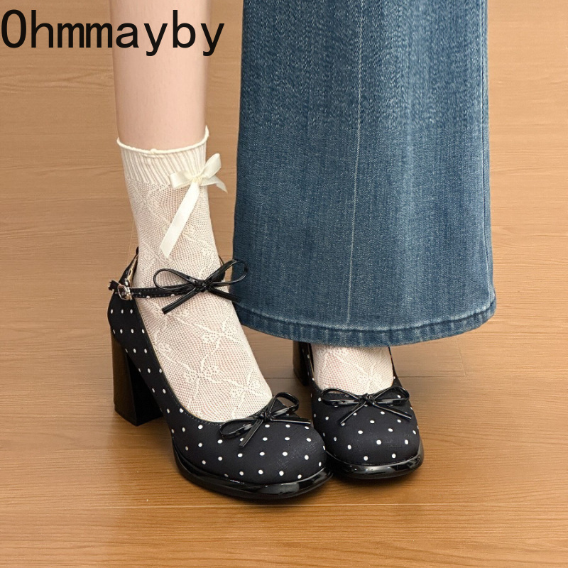 Platform Thick Heel Women Mary - Belt Buckle Blank reseña y precio