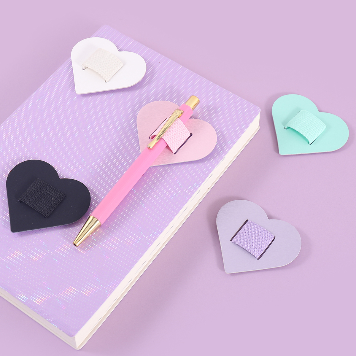 Self-Adhesive Heart Pen Clip H - Leather Work Diary reseña y precio