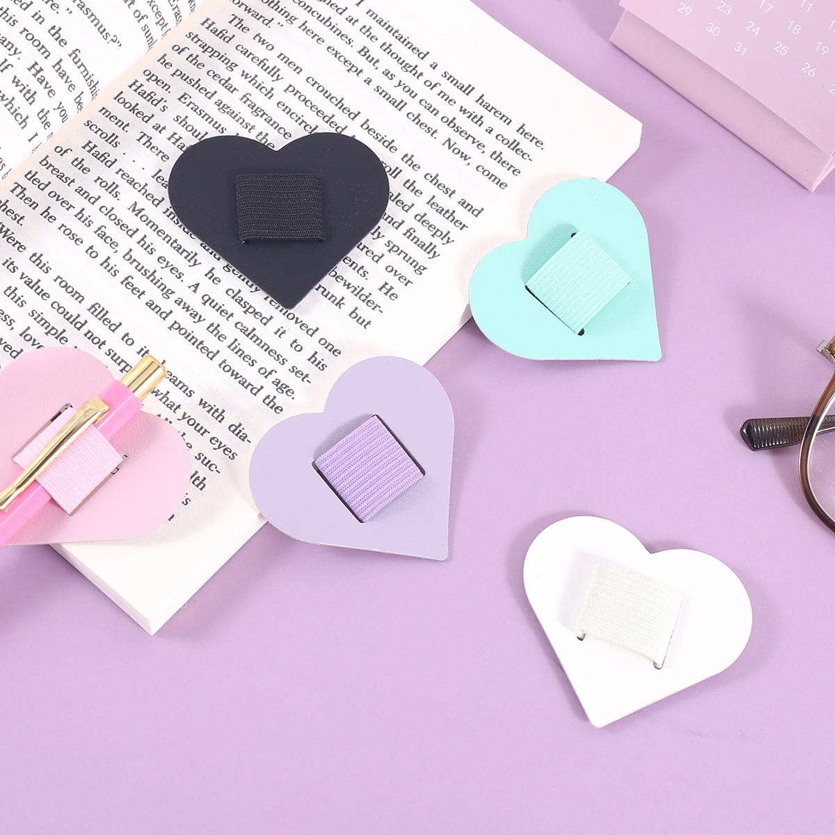 Self-Adhesive Heart Pen Clip H - Leather Work Diary reseña y precio