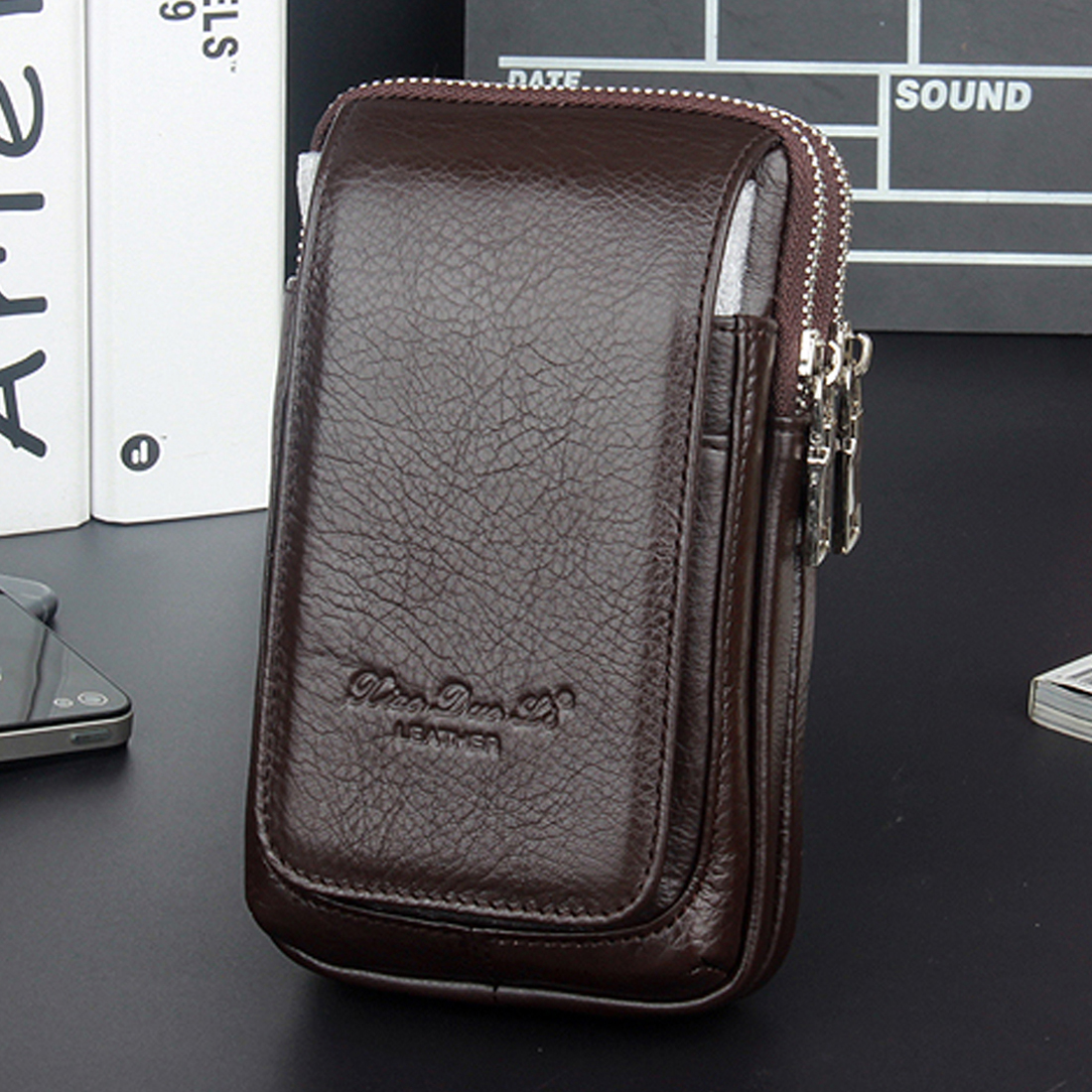Men Genuine Leather Waist Fann - Leatherwork Wallet reseña y precio