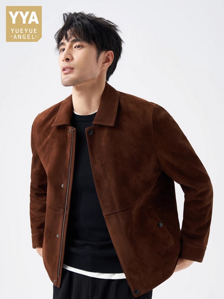 Top Quality Natural Real Suede - Leather Work Jacket Mens reseña y precio