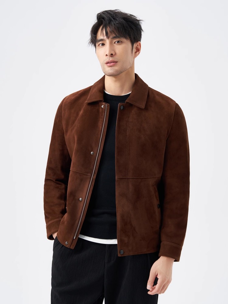 Top Quality Natural Real Suede - Leather Work Jacket Mens reseña y precio