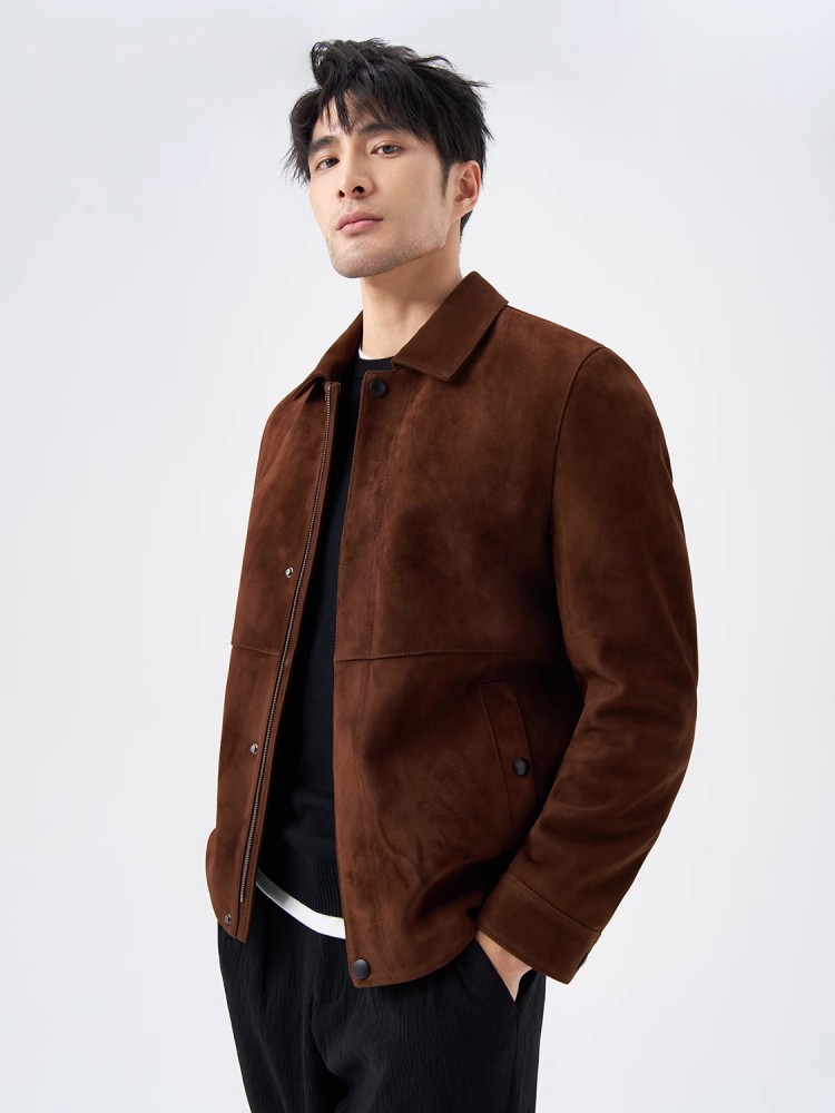 Top Quality Natural Real Suede - Leather Work Jacket Mens reseña y precio