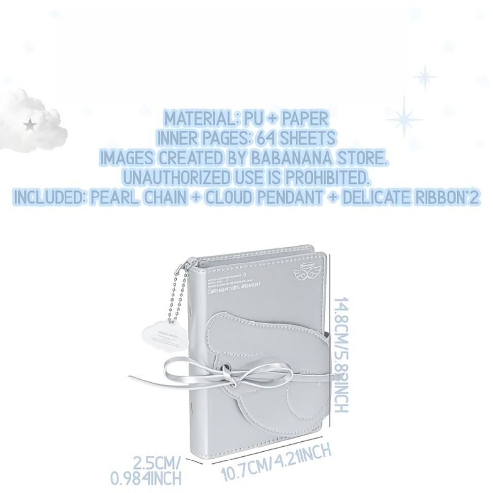 Kawaii Angel Wings Notebook A7 - Leather Work Diary reseña y precio