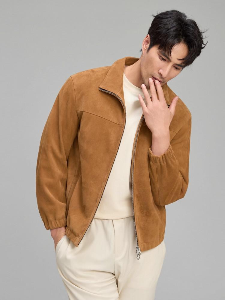 Luxury Mens Soft Natural Suede - Leather Work Jacket Mens reseña y precio