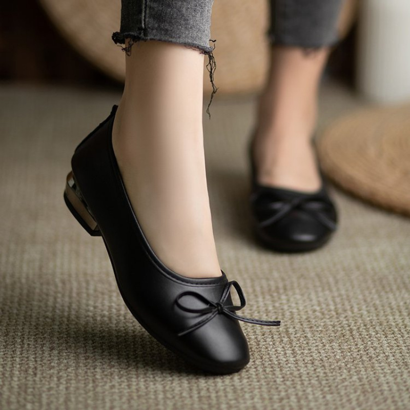 Elegant Bowknot Flat Shoes for - Leather Work Is reseña y precio