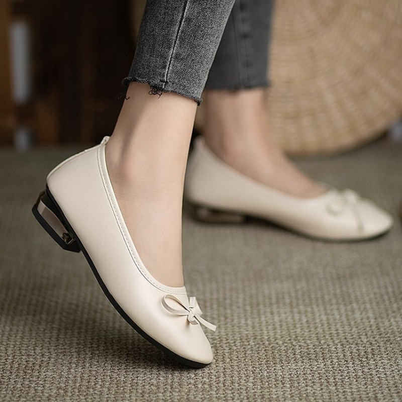 Elegant Bowknot Flat Shoes for - Leather Work Is reseña y precio