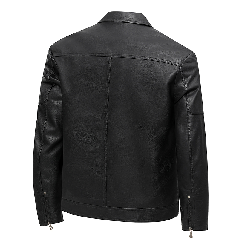 Men's Lapel Leather Jacket Spr - Leather Work Jacket Mens reseña y precio