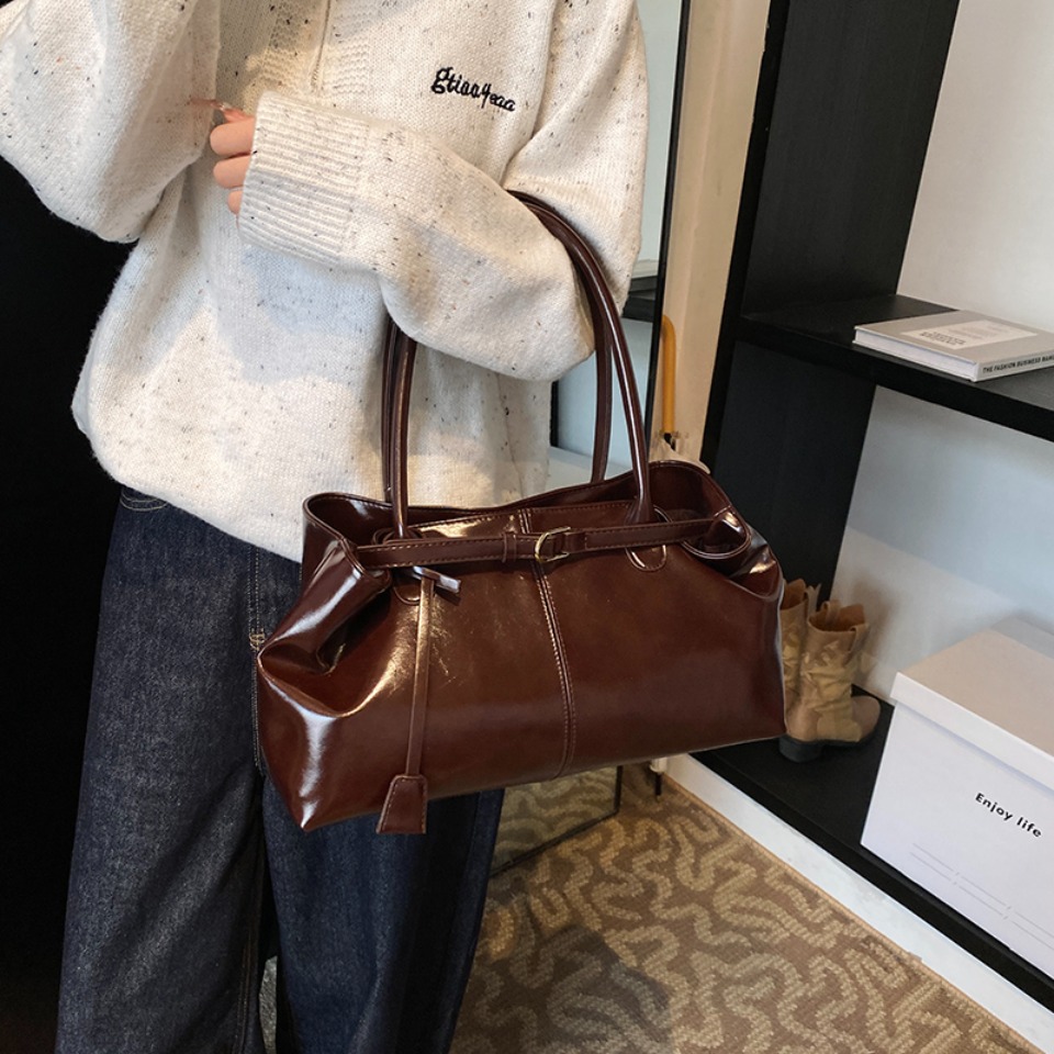 Winter Oil PU Leather Hobo Han - Leather Work Handbags reseña y precio