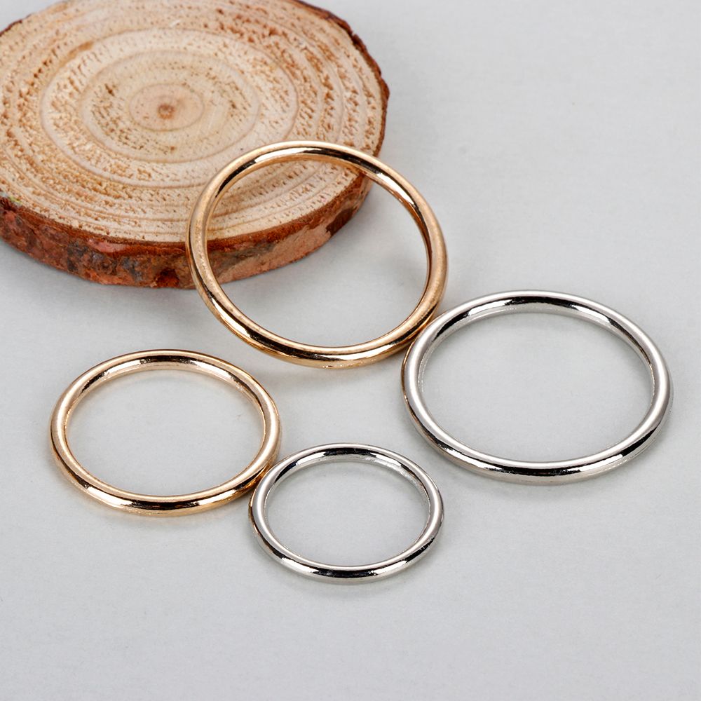 10Pcs Metal O Ring Silver Gold - Belt Buckle Blank reseña y precio