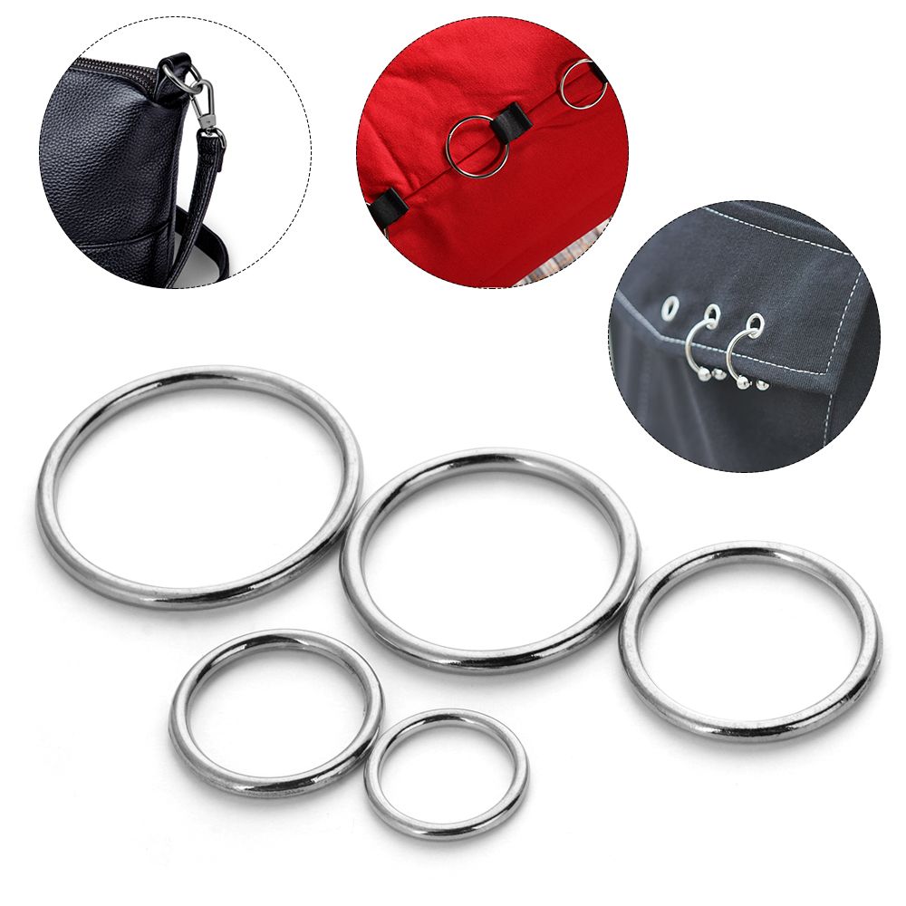 10Pcs Metal O Ring Silver Gold - Belt Buckle Blank reseña y precio