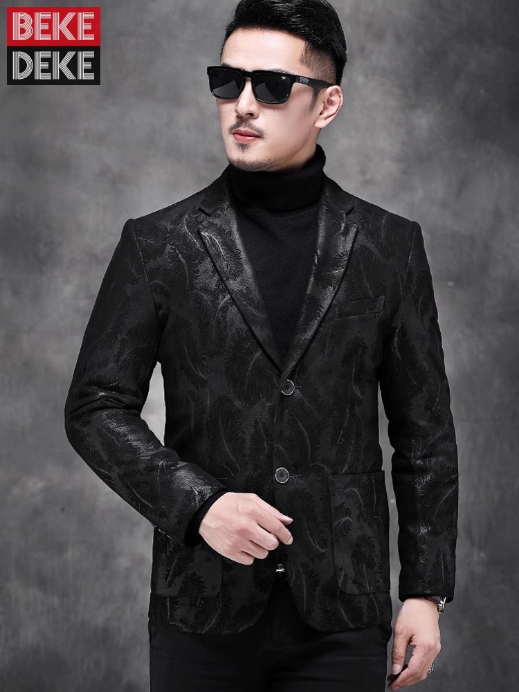 Business Men Work Slim Fit Rea - Leather Work Jacket Mens reseña y precio