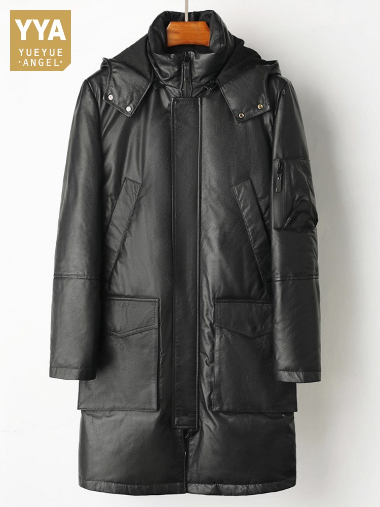 Winter Men Warm Cowhide Genuin - Leather Work Jacket Mens reseña y precio