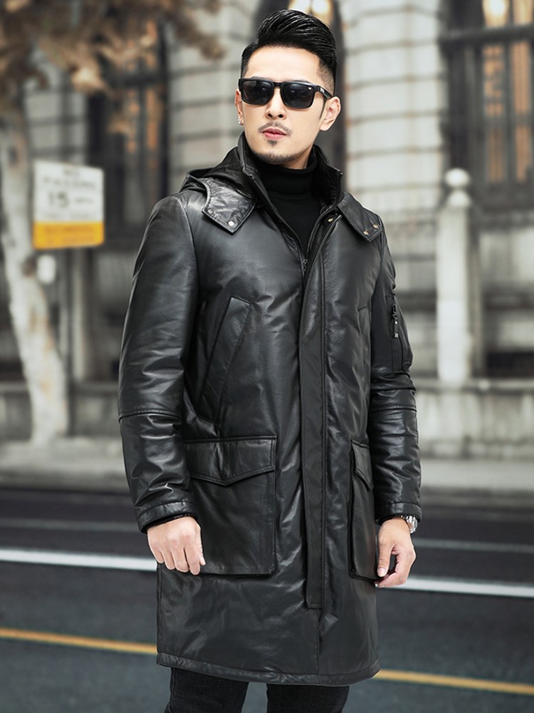 Winter Men Warm Cowhide Genuin - Leather Work Jacket Mens reseña y precio