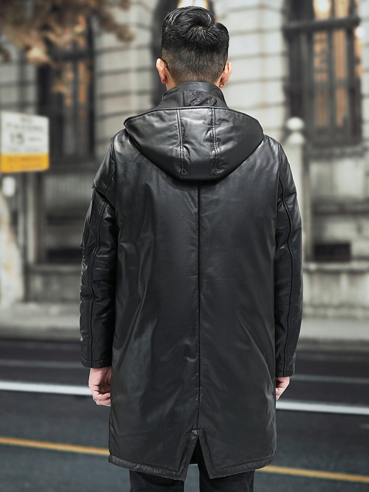 Winter Men Warm Cowhide Genuin - Leather Work Jacket Mens reseña y precio