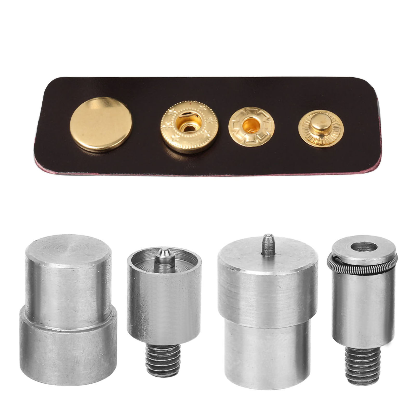 4Pcs Stainless Steel Snap Butt - Leatherwork Hand Press reseña y precio
