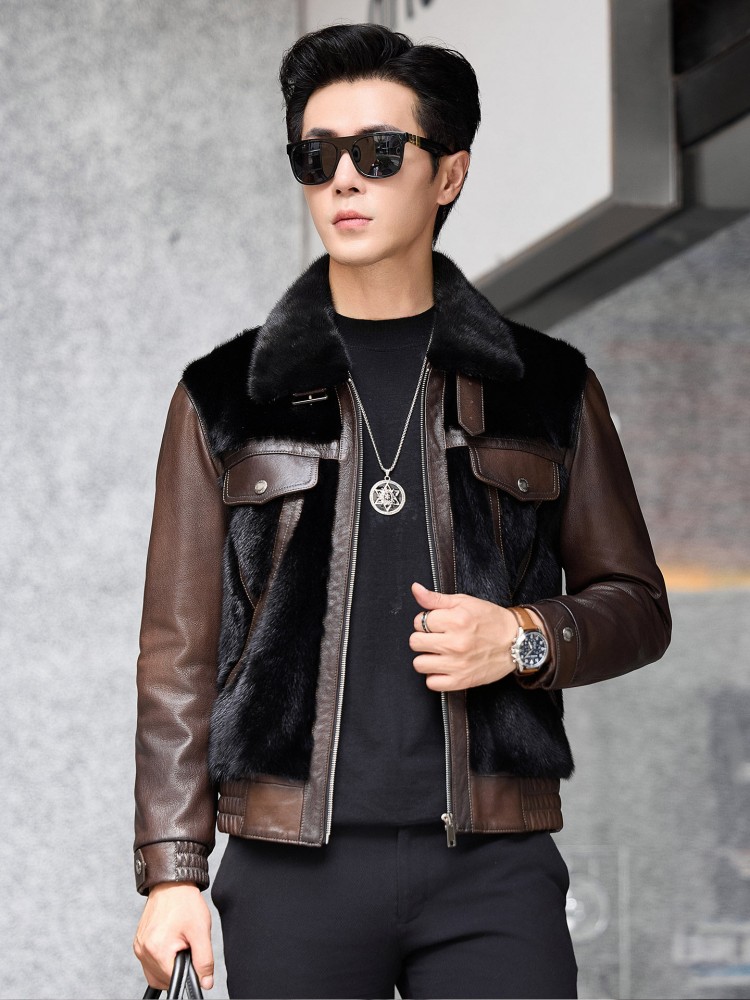 Luxury Business Men Winter Wor - Leather Work Jacket Mens reseña y precio