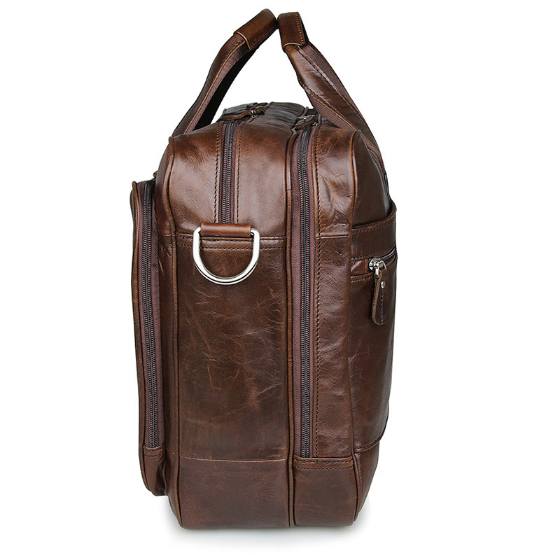 LACHIOUR Genuine Leather Men B - Leather Work Handbags reseña y precio
