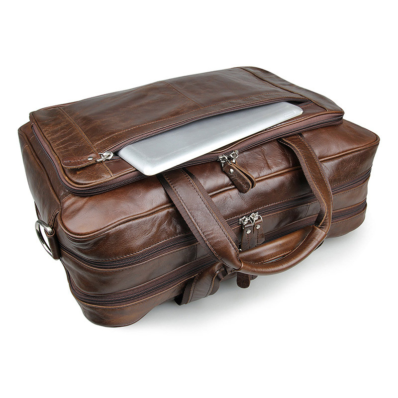 LACHIOUR Genuine Leather Men B - Leather Work Handbags reseña y precio
