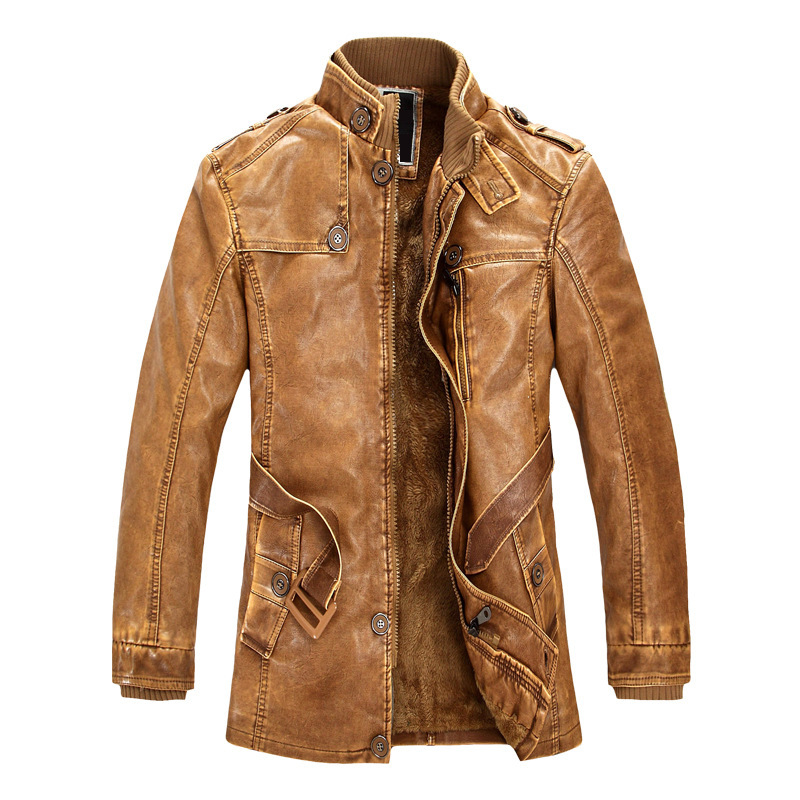 Autumn Motorbike Jacket Men's  - Leather Work Jacket Mens reseña y precio