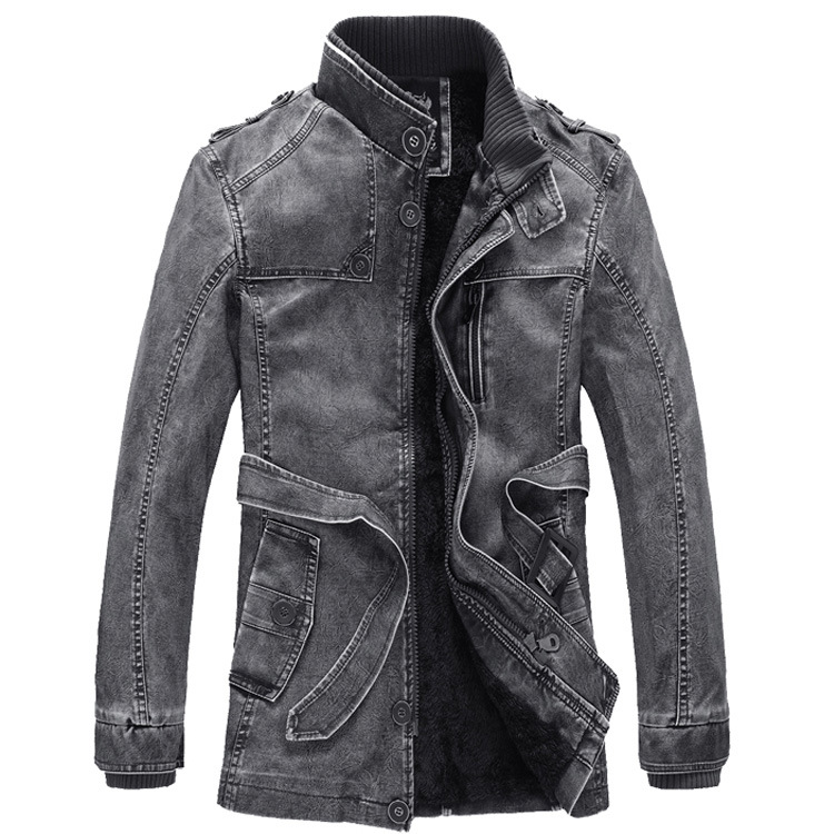 Autumn Motorbike Jacket Men's  - Leather Work Jacket Mens reseña y precio