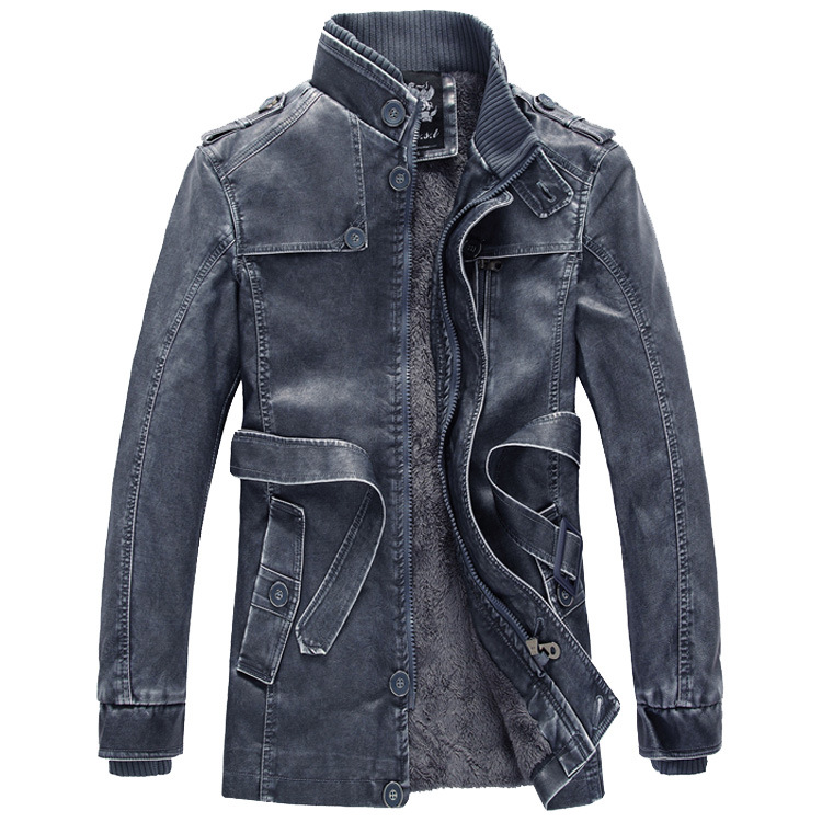 Autumn Motorbike Jacket Men's  - Leather Work Jacket Mens reseña y precio